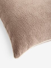 Natural 50 x 50cm Boucle Chenille Textured Cushion - Image 3 of 4