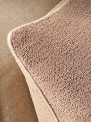 Natural 50 x 50cm Boucle Chenille Textured Cushion - Image 4 of 4