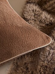 Natural 59 x 59cm Boucle Chenille Textured Cushion - Image 3 of 6