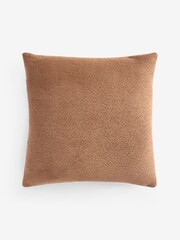 Natural 59 x 59cm Boucle Chenille Textured Cushion - Image 4 of 6