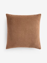 Natural 59 x 59cm Boucle Chenille Textured Cushion - Image 5 of 6