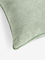 Green 59 x 59cm Boucle Chenille Textured Cushion - Image 6 of 6
