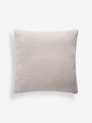 Ivory Textured Chenille 59 x 59cm Cushion - Image 3 of 5