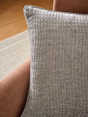 Charcoal Grey Textured Chenille 59 x 59cm Cushion - Image 2 of 5