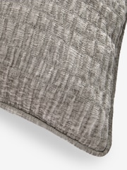 Charcoal Grey Textured Chenille 59 x 59cm Cushion - Image 5 of 5