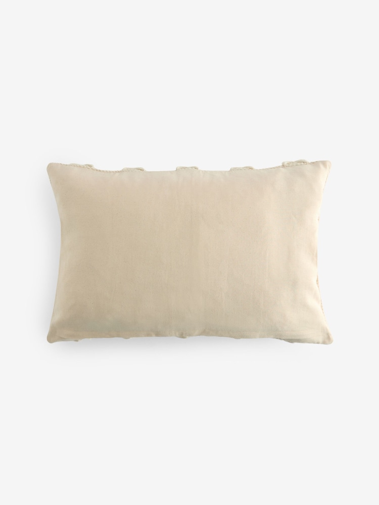 Natural 40 x 59cm Woven Chevron Cushion - Image 5 of 5