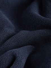 Navy Blue Brushed Borg Fleece Lined Hoodie - Image 12 of 12