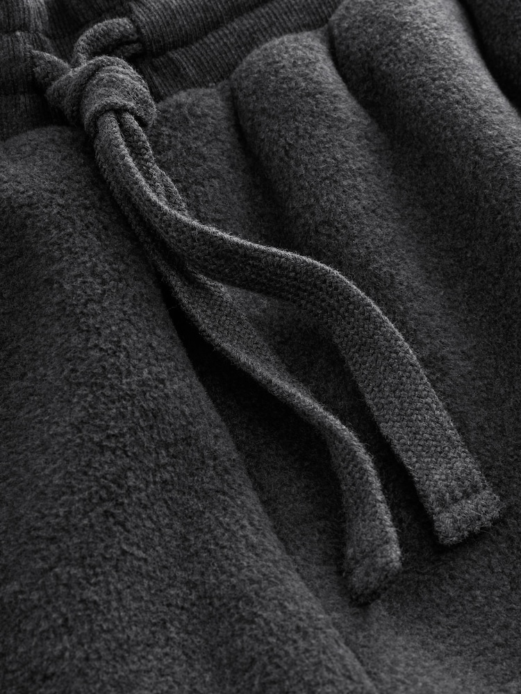 Grey Brushed Borg Fleece Lined Joggers - Image 2 of 4