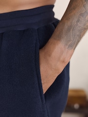Navy Blue Brushed Borg Fleece Lined Joggers - Image 4 of 8