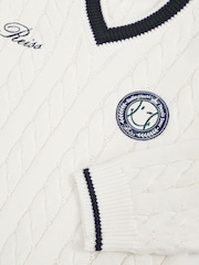 Reiss Off White 13-14 yrs SmileyWorld | Reiss Cable-Knit Jumper Unisex Fit - Image 5 of 5