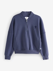 Shabby Chic by Rachel Ashwell® Navy Floral Quarter Zip Sweatshirt - Image 1 of 5