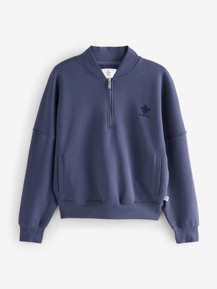 Shabby Chic by Rachel Ashwell® Navy Floral Quarter Zip Sweatshirt - Image 1 of 5