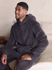 Cinza ardósia - Borg Fleece Onesie - Imagem 2 de 8