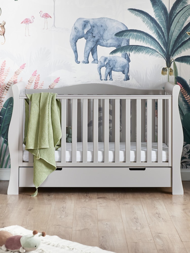 Obaby Warm Grey Stamford Luxe Nursery Cot Bed - Image 1 of 7