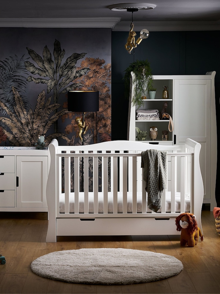 Obaby White Stamford Luxe 3 Piece Nursery Furniture Set - Image 1 of 6