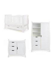 Obaby White Stamford Luxe 3 Piece Nursery Furniture Set - Image 2 of 6