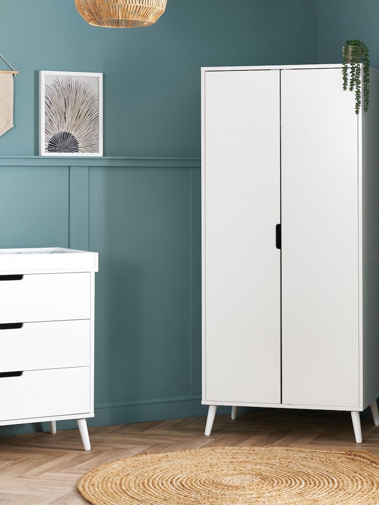 Obaby White With Acrylic Maya 3 Piece Nursery Furniture Set - Image 2 of 12