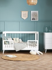 Obaby White With Acrylic Maya 3 Piece Nursery Furniture Set - Image 4 of 12