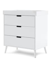 Obaby White With Acrylic Maya 3 Piece Nursery Furniture Set - Image 9 of 12