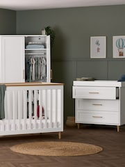 Obaby White with Natural Orla 3 Piece Nursery Furniture Set - Image 1 of 11