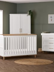 Obaby White with Natural Orla 3 Piece Nursery Furniture Set - Image 2 of 11
