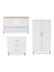 Obaby White with Natural Orla 3 Piece Nursery Furniture Set - Image 3 of 11