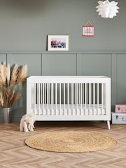 Obaby Nordic White Maya Cot Bed - Image 1 of 9