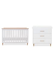 Obaby White with Natural Orla 2 Piece Nursery Furniture Set - Image 3 of 8