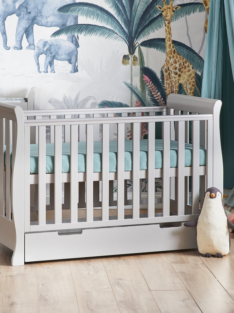 Obaby Warm Grey Stamford Mini Cot Bed - Image 1 of 5