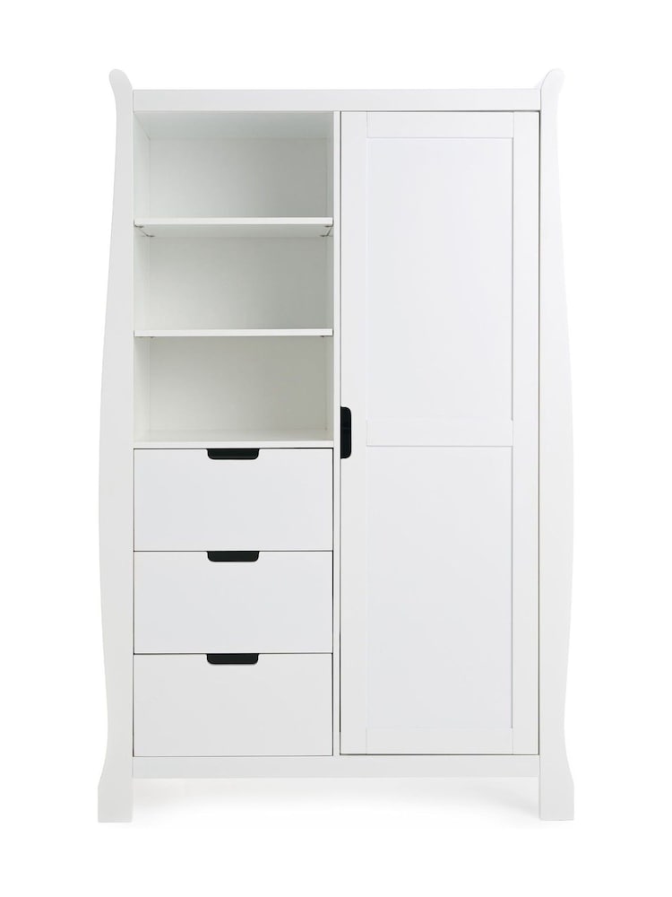 Obaby White Stamford Nursery Double Wardrobe - Image 2 of 3