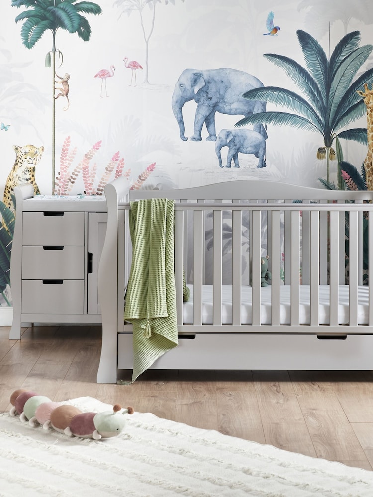 Obaby Warm Grey Stamford Luxe 2 Piece Nursery Furniture Set - Image 1 of 7