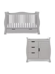 Obaby Warm Grey Stamford Luxe 2 Piece Nursery Furniture Set - Image 2 of 7