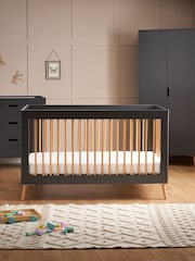 Obaby Slate with Natural Maya 3 Piece Nursery Furniture Set - Image 1 of 9