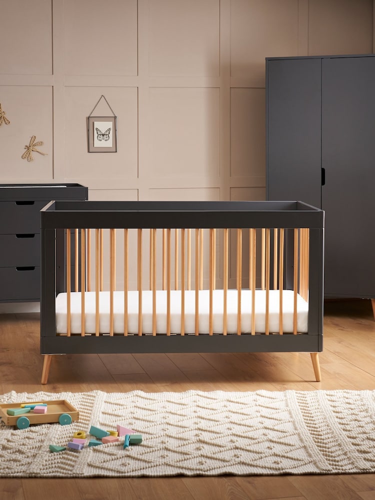 Obaby Slate with Natural Maya 3 Piece Nursery Furniture Set - Image 1 of 9