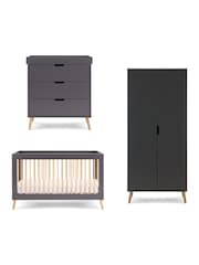 Obaby Slate with Natural Maya 3 Piece Nursery Furniture Set - Image 4 of 9