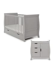 Obaby Warm Grey Stamford Classic 2 Piece Nursery Furniture Set - Image 2 of 8