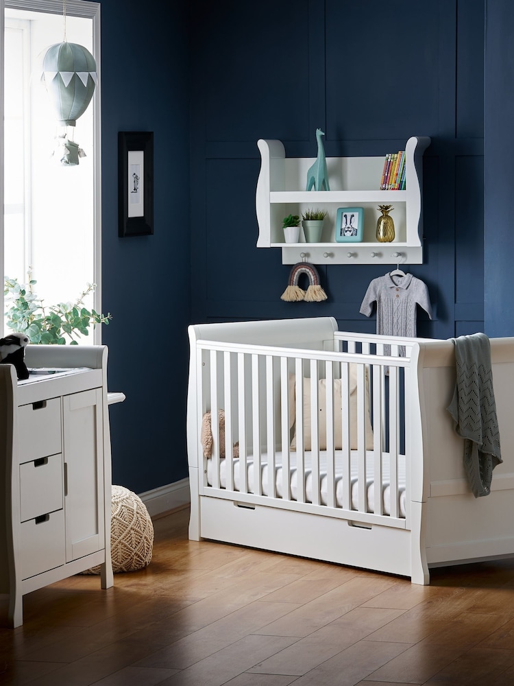 Obaby White Stamford Classic 2 Piece Nursery Furniture Set - Image 1 of 7