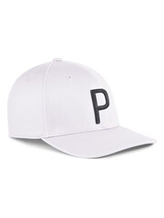 Puma White Mens P Golf Cap - Image 1 of 2