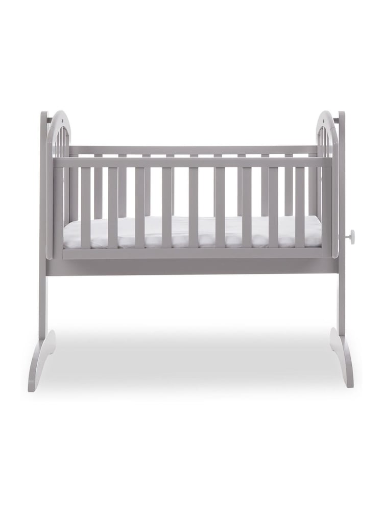 Obaby Warm Grey Sophie Nursery Crib and Foam Mattress - Image 2 of 2