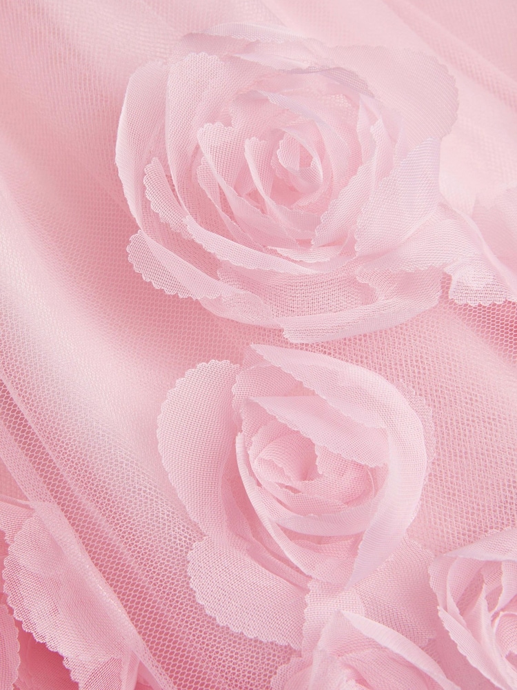 Monsoon Pink Baby Josie 3D Rosette Dress - Image 3 of 3