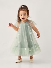 Monsoon Green Baby Ciara Swing Dress - Image 1 of 1