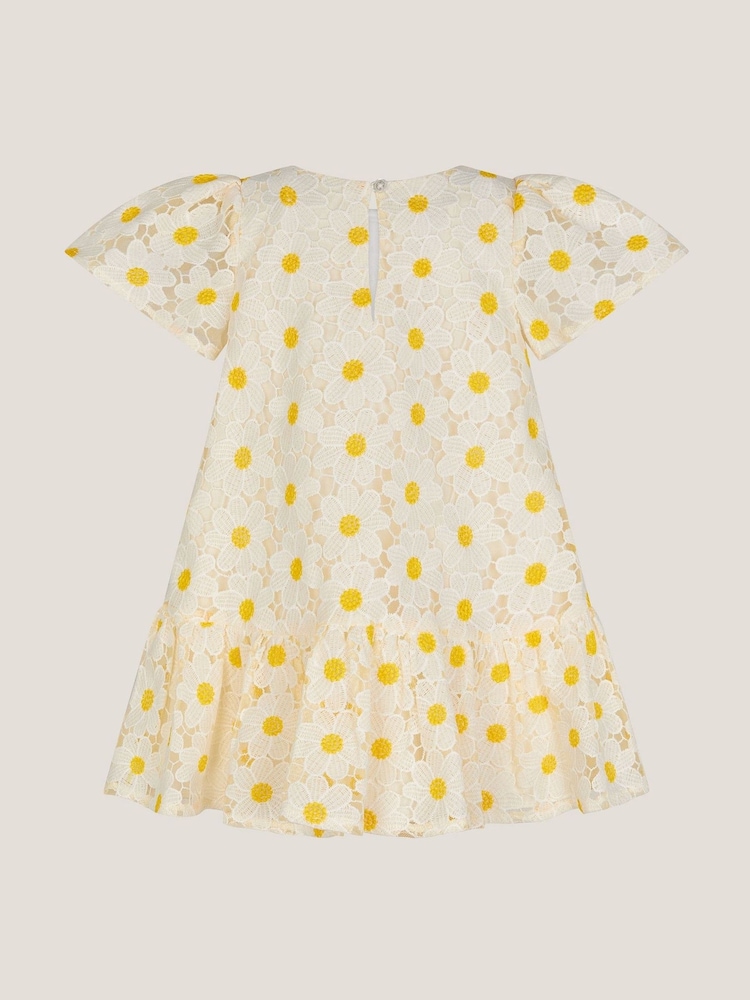 Monsoon Natural Baby Zaria Daisy Lace Swing Dress - Image 2 of 2