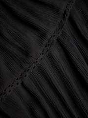 Monsoon Black Asymmetrical Broderie Frill Dress - Image 3 of 3