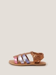 Monsoon Brown Leather Gladiator Sandals - Image 1 of 3