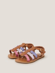 Monsoon Brown Leather Gladiator Sandals - Image 2 of 3