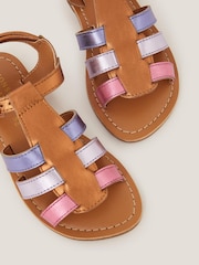 Monsoon Brown Leather Gladiator Sandals - Image 3 of 3