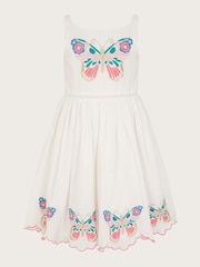 Monsoon Natural Butterfly Embroidered Cotton Dress - Image 2 of 4
