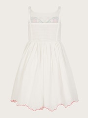 Monsoon Natural Butterfly Embroidered Cotton Dress - Image 3 of 4