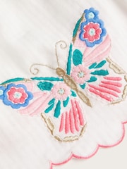Monsoon Natural Butterfly Embroidered Cotton Dress - Image 4 of 4