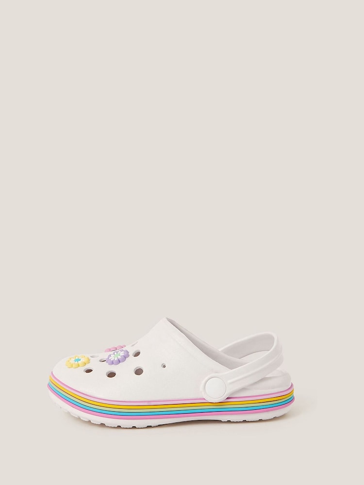 Monsoon Natural Flower Stripe Clogs - Image 2 of 3